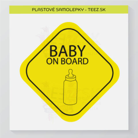 Dieťa v aute - Baby on board - samolepka