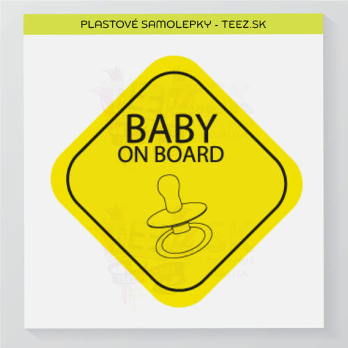 Dieťa v aute - Baby on board - samolepka