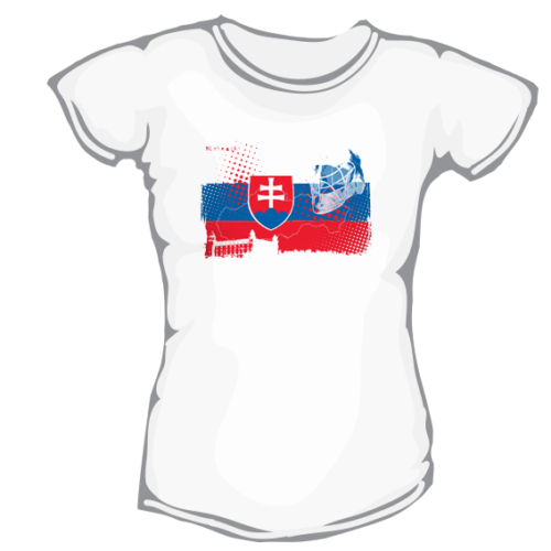 Hokej - dámske bavlnené tričko s potlačou