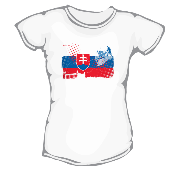 Hokej - dámske bavlnené tričko s potlačou