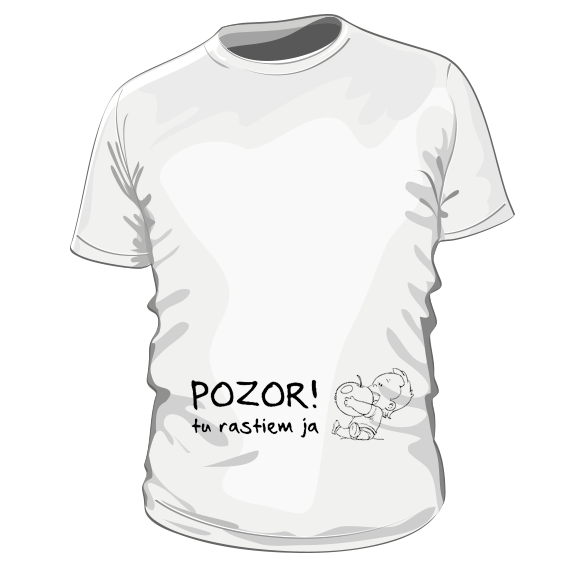 POZOR! Tu rastiem ja - unisex bavlnené tričko s potlačou