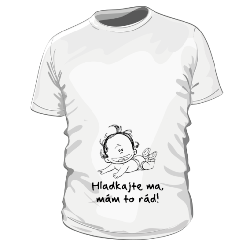 Hladkaj ma mám to rád! - unisex bavlnené tričko s potlačou