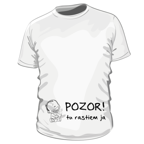 POZOR! Tu rastiem ja - unisex bavlnené tričko s potlačou
