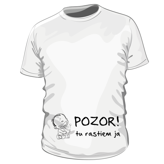 POZOR! Tu rastiem ja - unisex bavlnené tričko s potlačou