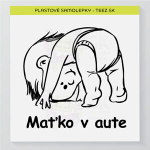Dieťa v aute - vlastný text - samolepka