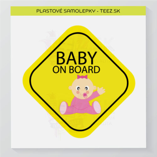 Dieťa v aute - Baby on board - samolepka