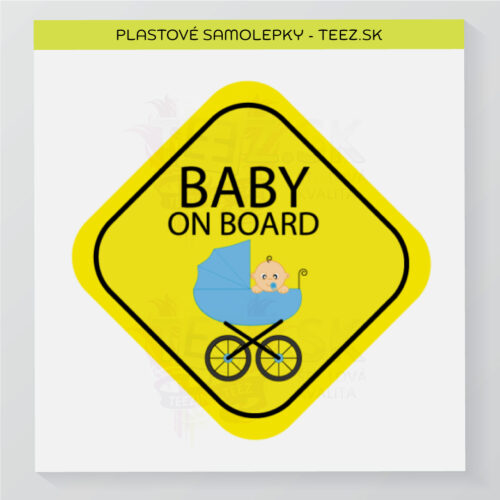 Dieťa v aute - Baby on board - samolepka