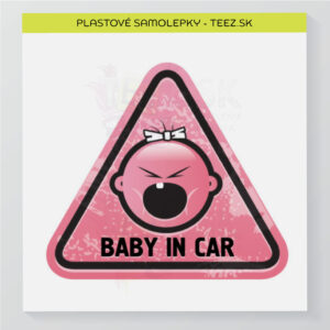 Baby in car - samolepka