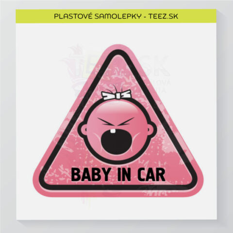Baby in car - samolepka
