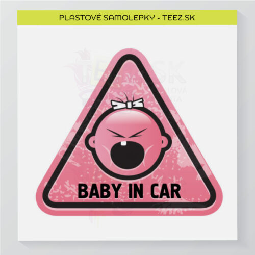 Baby in car - samolepka