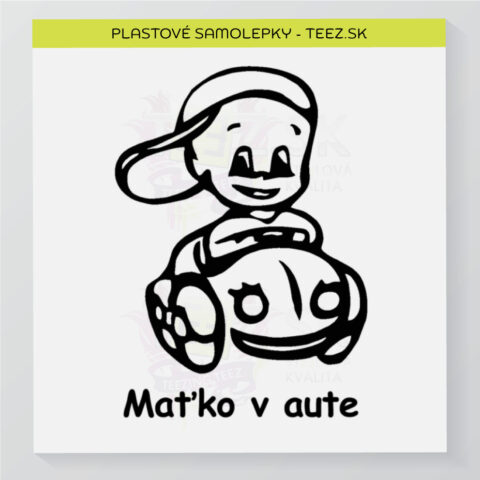 Dieťa v aute - vlastný text - samolepka