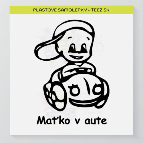 Dieťa v aute - vlastný text - samolepka