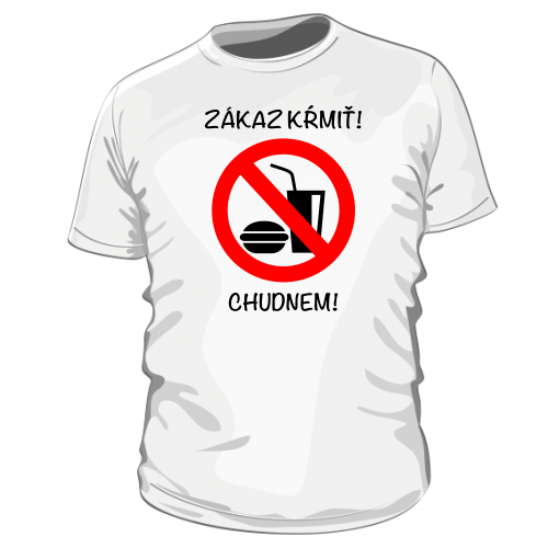 Zákaz kŕmiť - pánske bavlnené tričko s potlačou