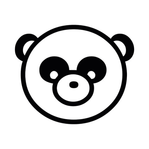 Panda - samolepiaca dekoračná nálepka