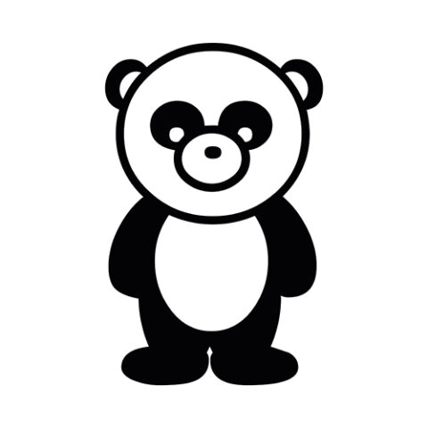 Panda - samolepiaca dekoračná nálepka