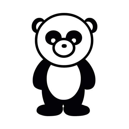 Panda - samolepiaca dekoračná nálepka