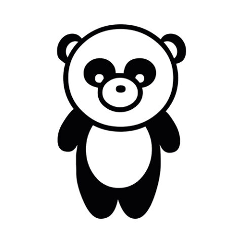 Panda - samolepiaca dekoračná nálepka