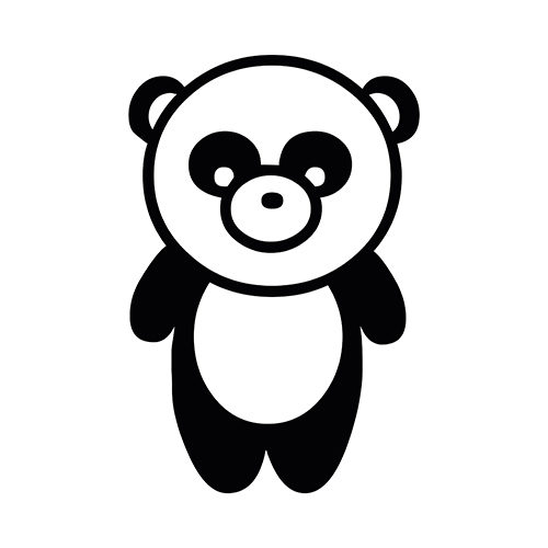 Panda - samolepiaca dekoračná nálepka