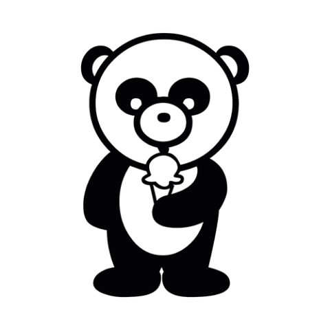 Panda - samolepiaca dekoračná nálepka