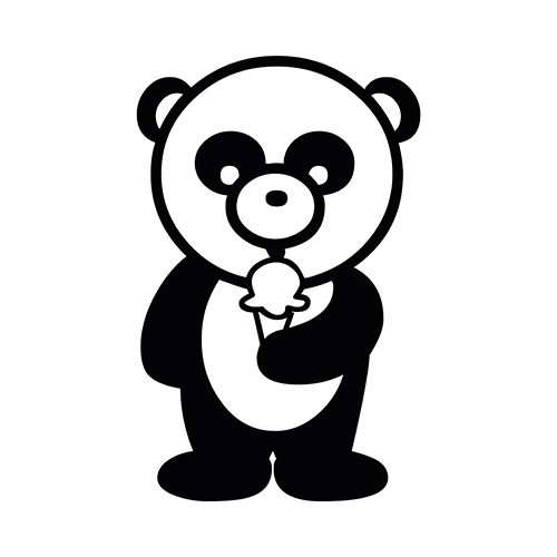 Panda - samolepiaca dekoračná nálepka