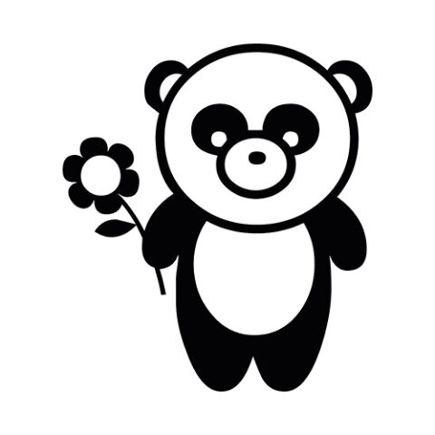 Panda - samolepiaca dekoračná nálepka