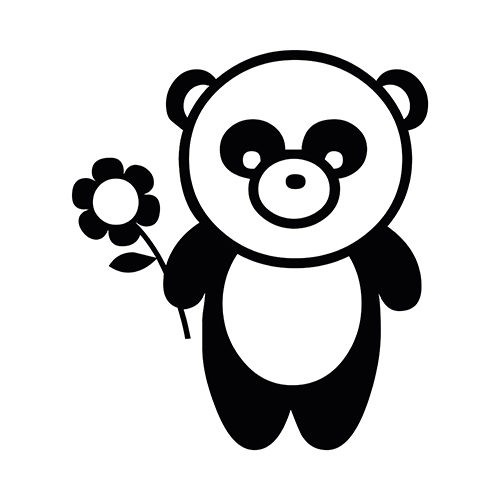 Panda - samolepiaca dekoračná nálepka