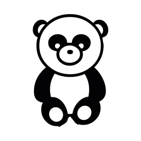 Panda - samolepiaca dekoračná nálepka