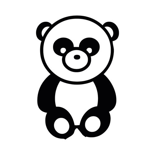Panda - samolepiaca dekoračná nálepka
