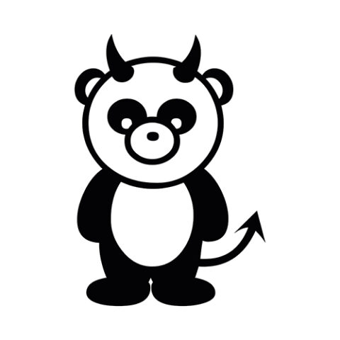 Panda - samolepiaca dekoračná nálepka