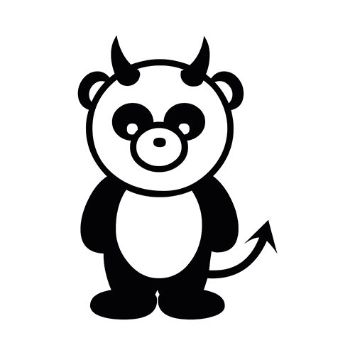 Panda - samolepiaca dekoračná nálepka