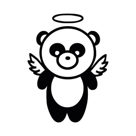 Panda - samolepiaca dekoračná nálepka
