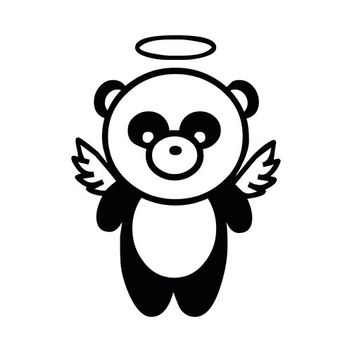 Panda - samolepiaca dekoračná nálepka
