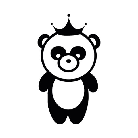 Panda - samolepiaca dekoračná nálepka