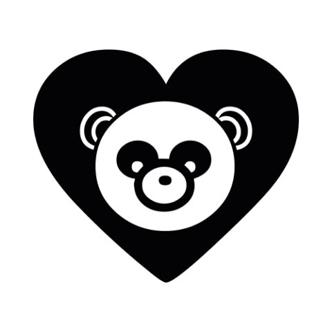Panda - samolepiaca dekoračná nálepka