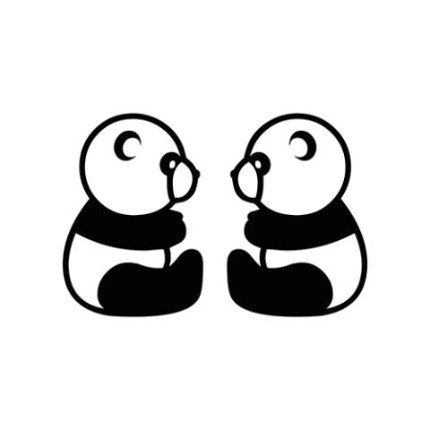 Panda - samolepiaca dekoračná nálepka