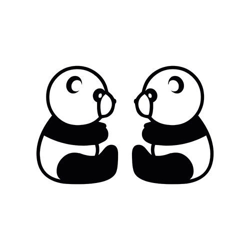 Panda - samolepiaca dekoračná nálepka