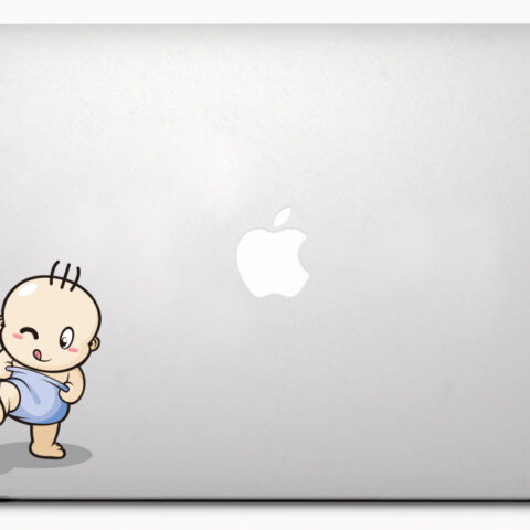 Baby - samolepiaca dekoračná nálepka na Macbook