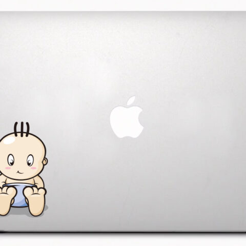 Baby - samolepiaca dekoračná nálepka na Macbook