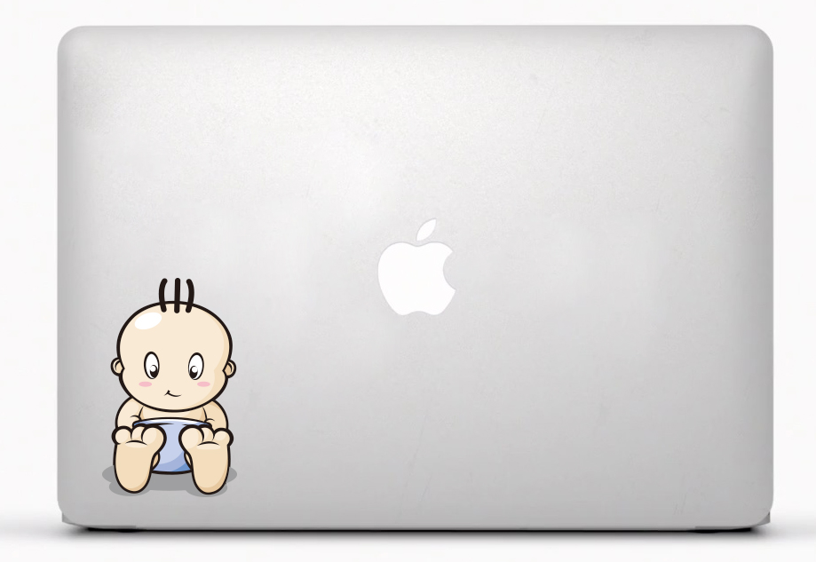 Baby - samolepiaca dekoračná nálepka na Macbook