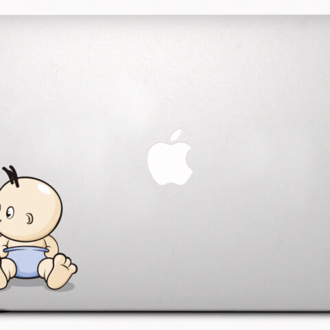 Baby - samolepiaca dekoračná nálepka na Macbook