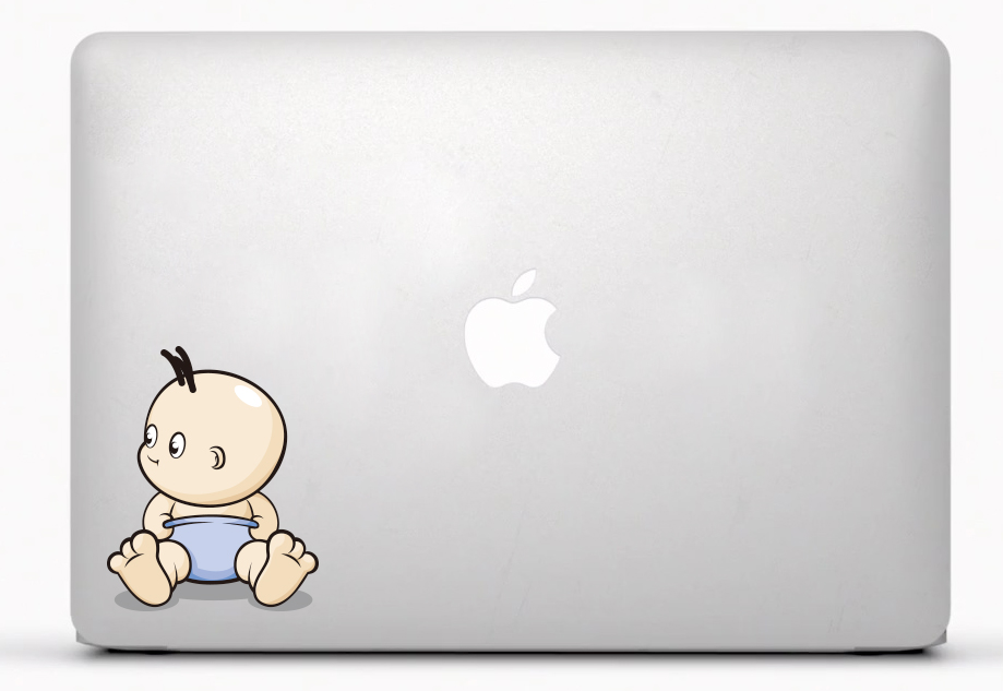 Baby - samolepiaca dekoračná nálepka na Macbook
