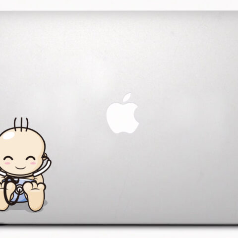 Baby - samolepiaca dekoračná nálepka na Macbook