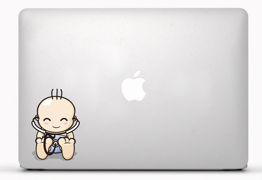 Baby - samolepiaca dekoračná nálepka na Macbook