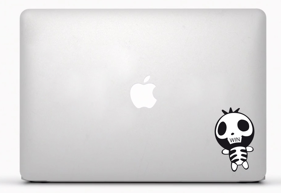 Death to WINDOWS - samolepiaca dekoračná nálepka na Macbook