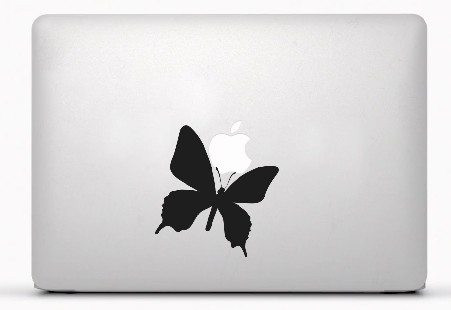 Motýľ - samolepiaca dekoračná nálepka na Macbook