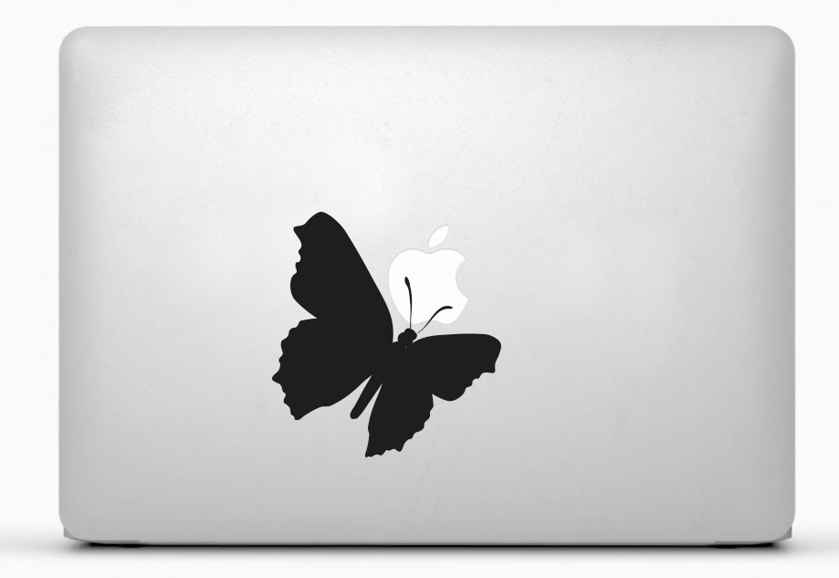 Motýľ - samolepiaca dekoračná nálepka na Macbook