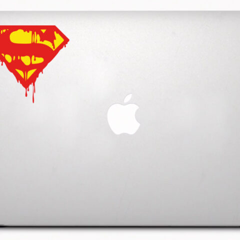 Bleeding Superman - samolepiaca dekoračná nálepka na Macbook