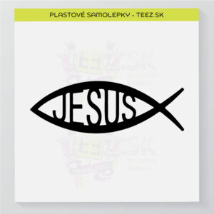 Rybička - Jesus - kresťanský symbol - samolepka