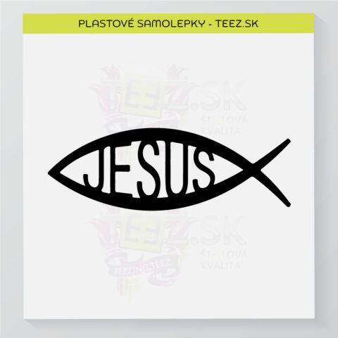 Rybička - Jesus - kresťanský symbol - samolepka