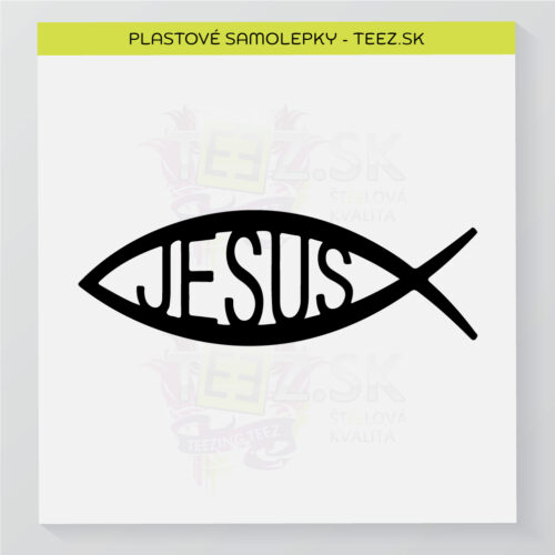 Rybička - Jesus - kresťanský symbol - samolepka